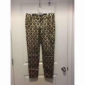 Metallic gold pants